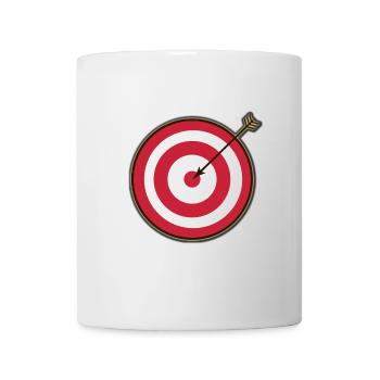Flèche cible touchée - Mug blanc - blanc - Devant