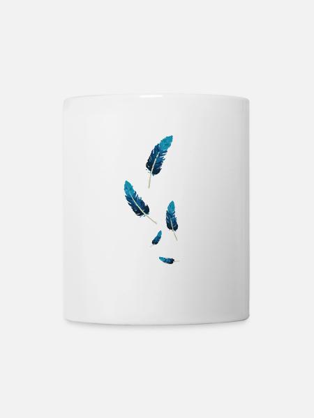 Federn - Tasse - Weiß