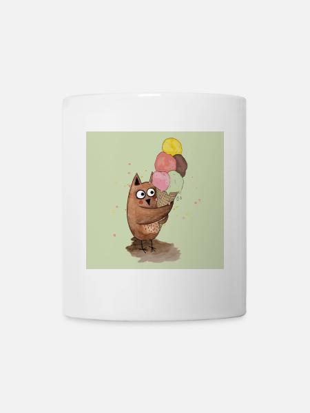 Hibou avec des posters géants de glace - Mug blanc - blanc