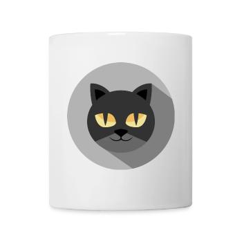 katze katzen Nacht Augen comic cartoon Symbol icon - Tasse - Weiß - Vorne