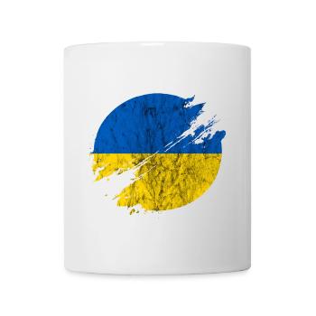 Ukraine Kreis verschwommen Vintage / Geschenk - Tasse - Weiß - Vorne