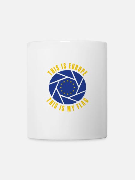 Europe Design / Drapeau Européen Bruxelles - Mug blanc - blanc