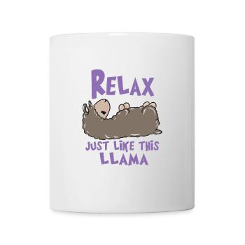 Relax Lama - Tasse - Weiß - Vorne