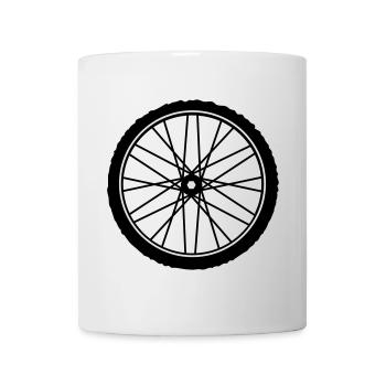 Un pneu de vélo - Mug blanc - blanc - Devant