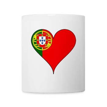 Portugiesisches Herz - Tasse - Weiß - Vorne