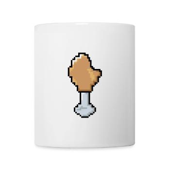 Pixel - Hähnchenkeule - Tasse - Weiß - Vorne