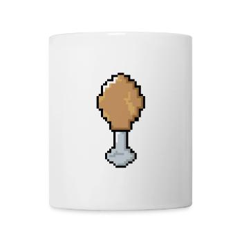 Pixel - Hähnchenkeule - Tasse - Weiß - Vorne