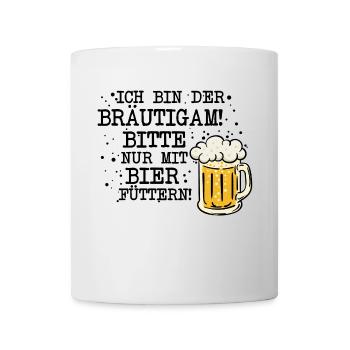 JGA Bräutigam Trinkspruch Junggesellenabschied - Tasse - Weiß - Vorne