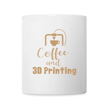 Coffe and 3D Printing - Gift Idea - Mug - white - Front
