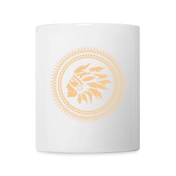 Symbole indien Logo Illustration Graphique en chef - Mug blanc - blanc - Devant