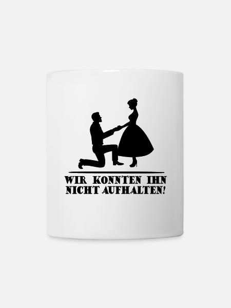 Junggesellenabschied Lustiger Spruch JGA Polterer - Tasse - Weiß