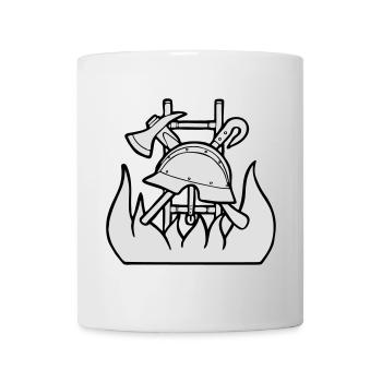 Feuerwehrlogo alt - Tasse - Weiß - Vorne