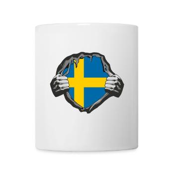Suède poitrine / cadeau Stockholm Göteborg - Mug blanc - blanc - Devant