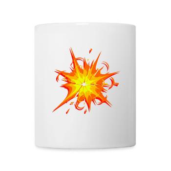 explosion star flame splash color blobs colorful - Mug - white - Front