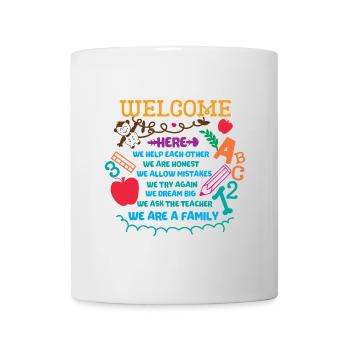 règles de classe - Mug blanc - blanc - Devant