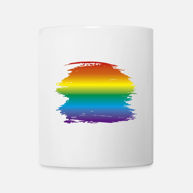 Regenbogen 01 - Tasse - Weiß