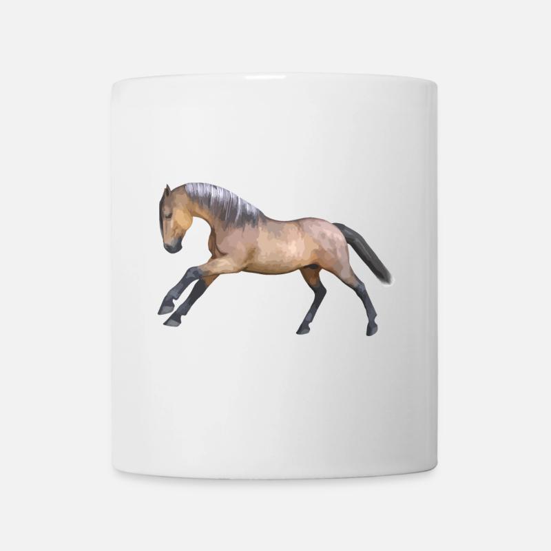 Energisches Galopp-Pferdedesign - Tasse - Weiß