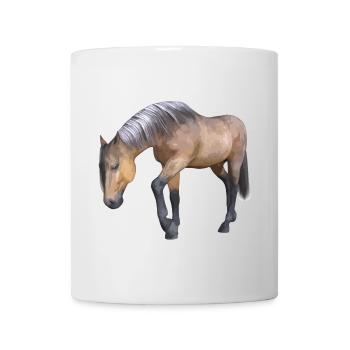 Gentle horse drawing with detailed mane - Mug - white - Front