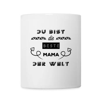 Du bist die beste mama der Welt - Tasse - Weiß - Vorne