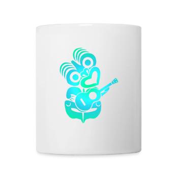 Maori Hei Tiki Ukulélé Musique - Idée cadeau - Mug blanc - blanc - Devant