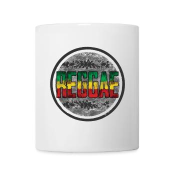 Regenbogen Rasta Friedenssymbol - Tasse - Weiß - Vorne