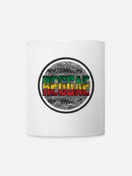 Rainbow Rasta Peace Symbol - Mug - white
