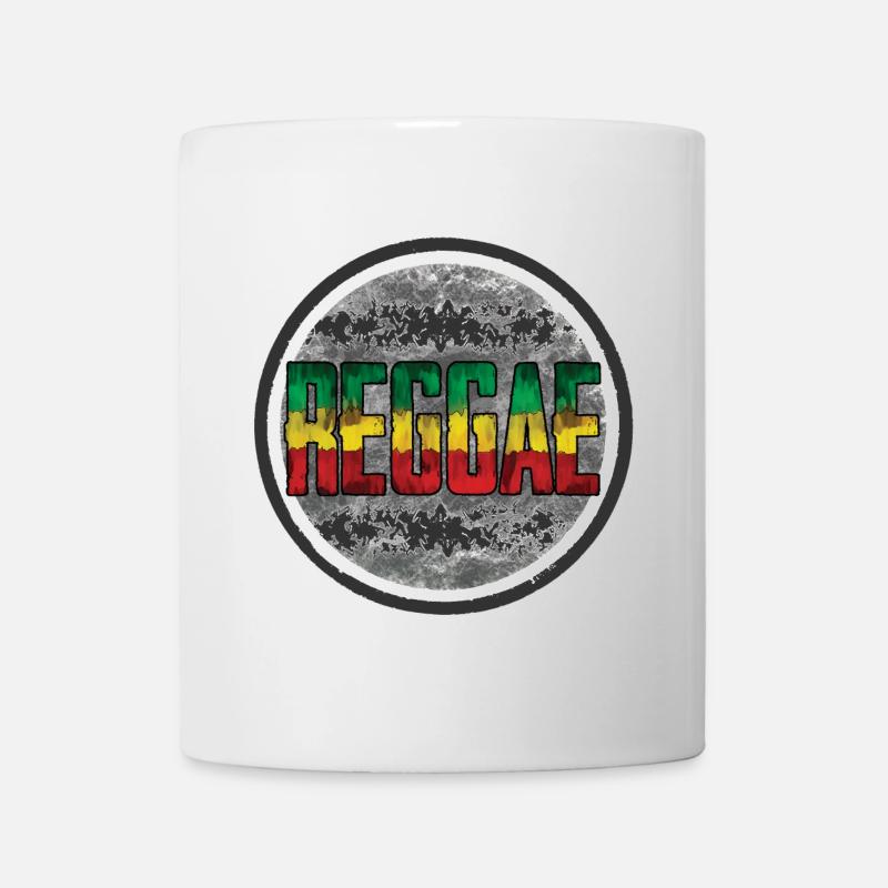 Rainbow Rasta Peace Symbol - Mug - white