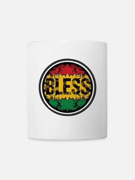Motif floral rastafari - Mug blanc - blanc