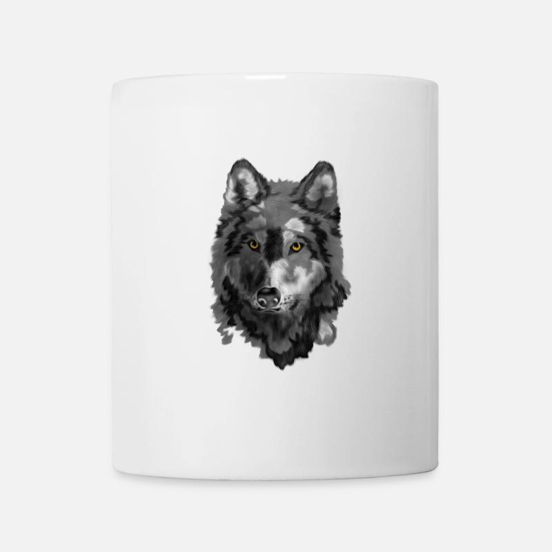 Loup - Mug blanc - blanc