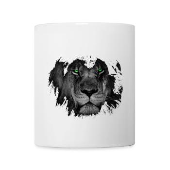 Lion animal chat chat aux yeux brillants - Mug blanc - blanc - Devant