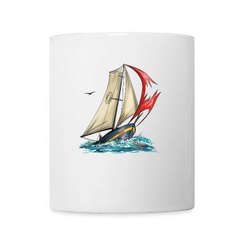 yacht - Mug blanc - blanc - Devant