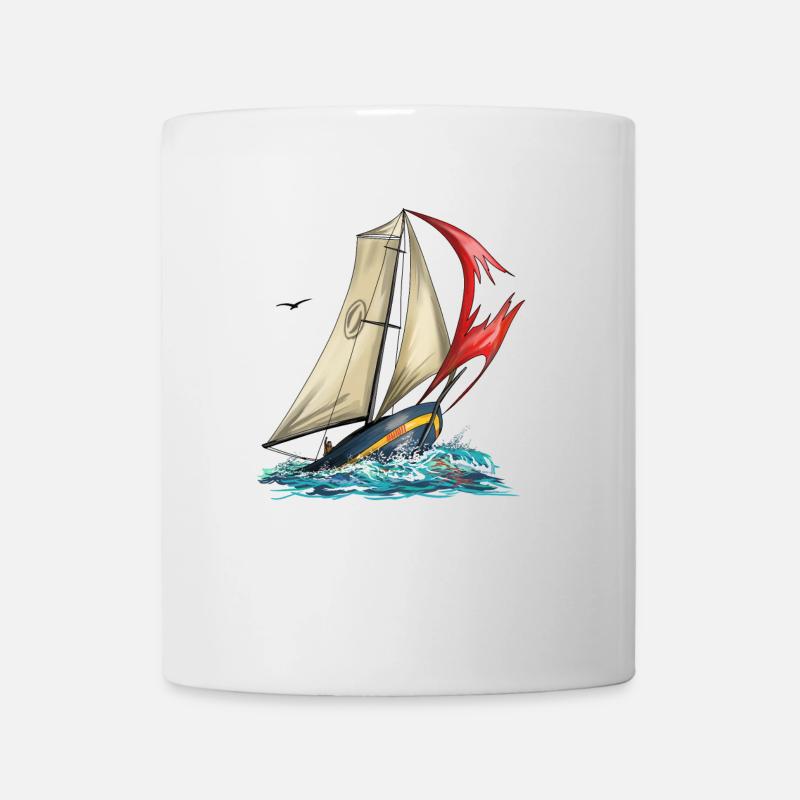 Segel Yacht - Tasse - Weiß
