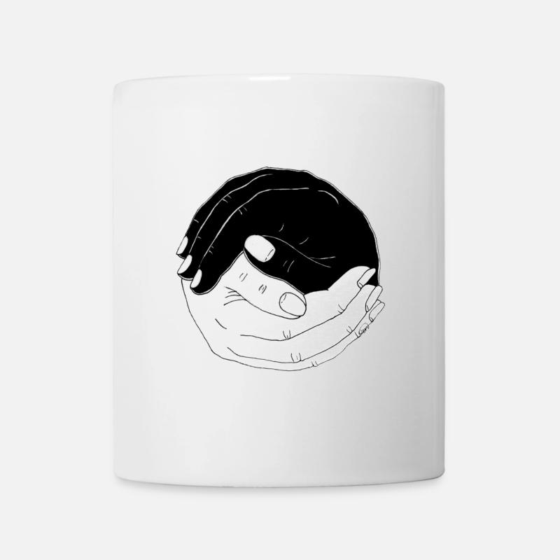 Verschlungene Hände - Tasse - Weiß