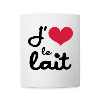 J'aime le lait - Bébé - Mug blanc - blanc - Devant