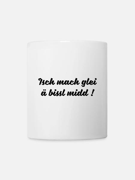 Mitmachen Sächsisch Spruch Ossi DDR Osten Geschenk - Tasse - Weiß