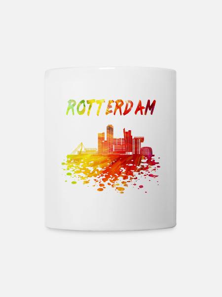 Rotterdam Skyline / Cadeau ville Pays-Bas - Mug blanc - blanc