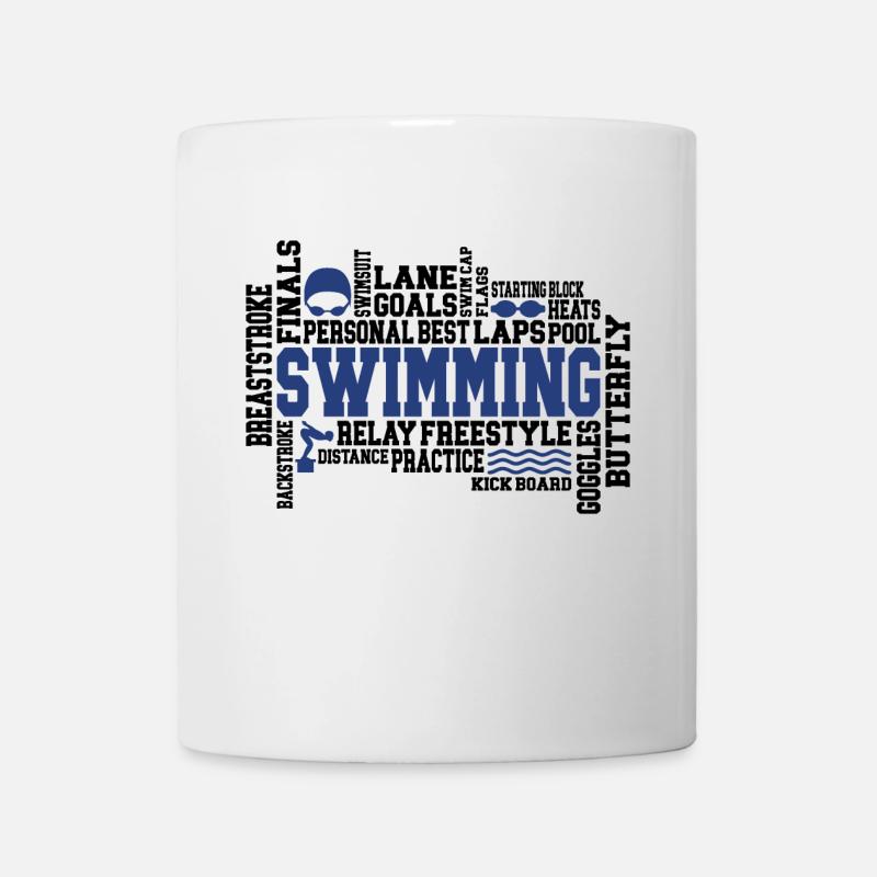 Cadeau de natation pour les nageurs et les entraîneurs - Mug blanc - blanc