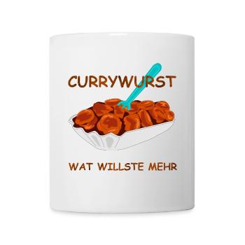 speise currywurst spruch - Tasse - Weiß - Vorne