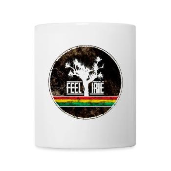 Feel Irie Baum mit Reggaestreifen - Tasse - Weiß - Vorne