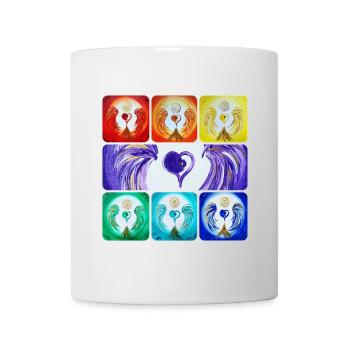 Ange du cœur des 7ème centres énergétiques - Mug blanc - blanc - Devant