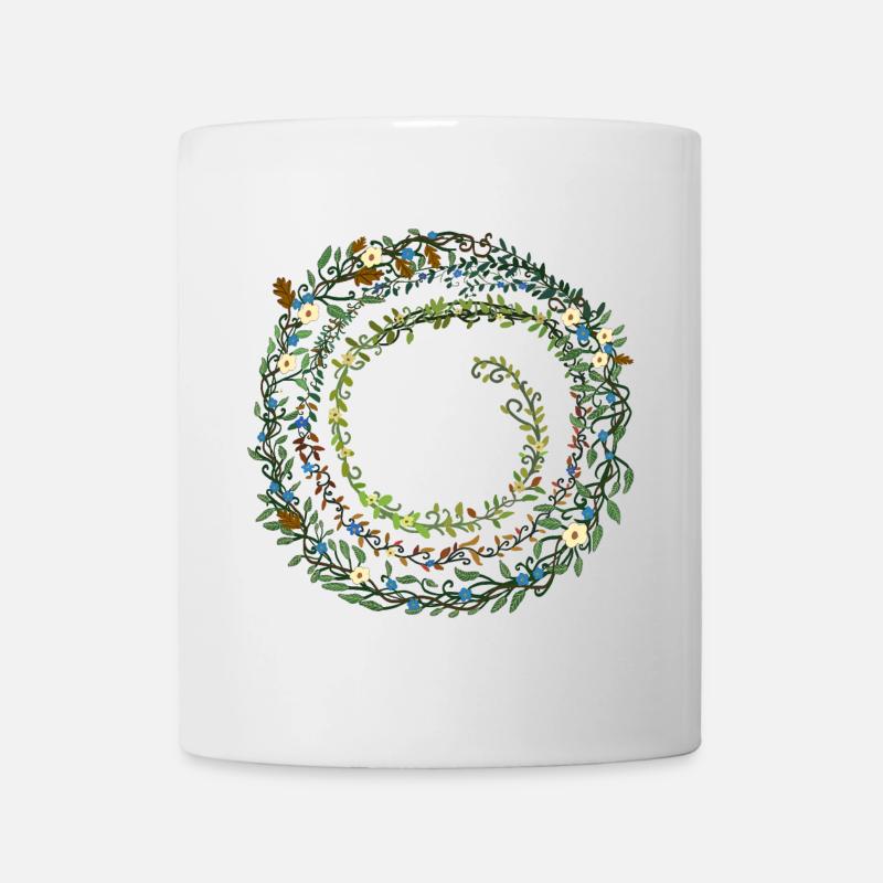 feuilles - Mug blanc - blanc