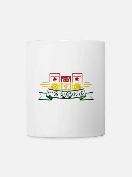 Reggae Sound System Banner - Tasse - Weiß
