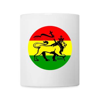 Lion of Judah in Rastafarian style - Mug - white - Front