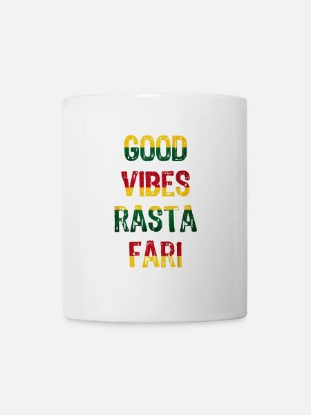 Bonnes vibrations Rasta Fari - Mug blanc - blanc