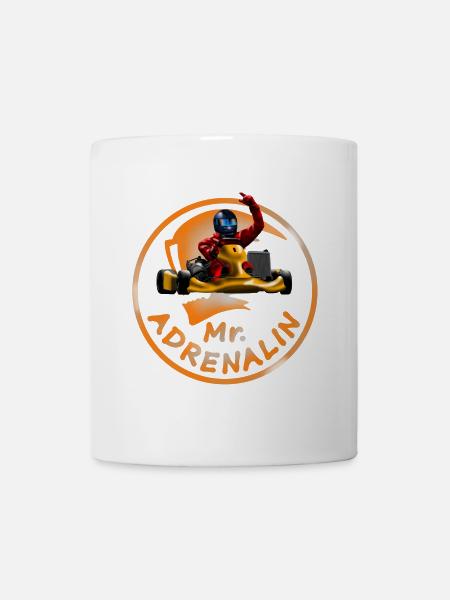 Karting Mr. Adrenalin - Tasse - Weiß