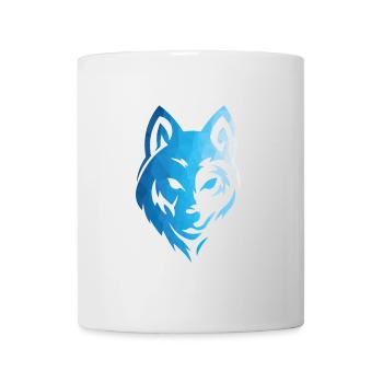 König der Tiere Wolf Silhouette Geschenk Tier - Tasse - Weiß - Vorne