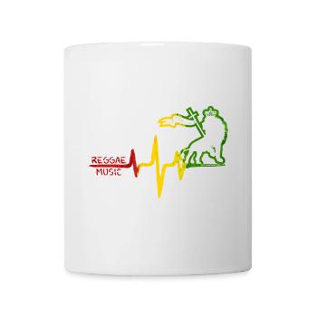 Icône du rythme du reggae Lion - Mug blanc - blanc - Devant