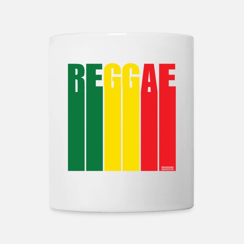 Reggae Farbblock Banner - Tasse - Weiß