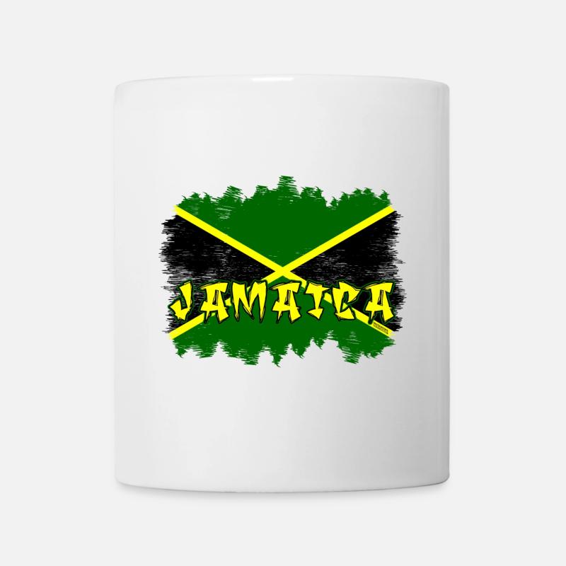 Jamaika Graffiti Flag Design - Tasse - Weiß