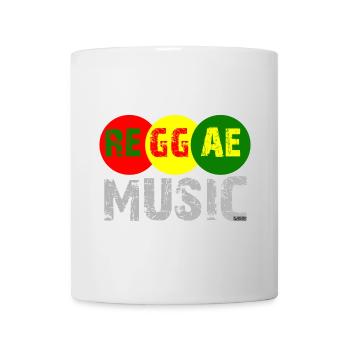 Reggae Musik Farbkreis Logo - Tasse - Weiß - Vorne